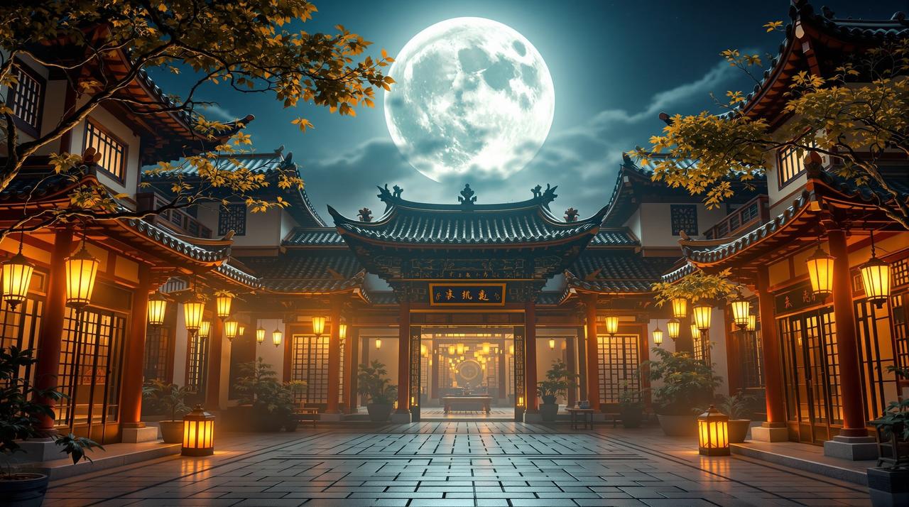 中秋影单，月是故乡明