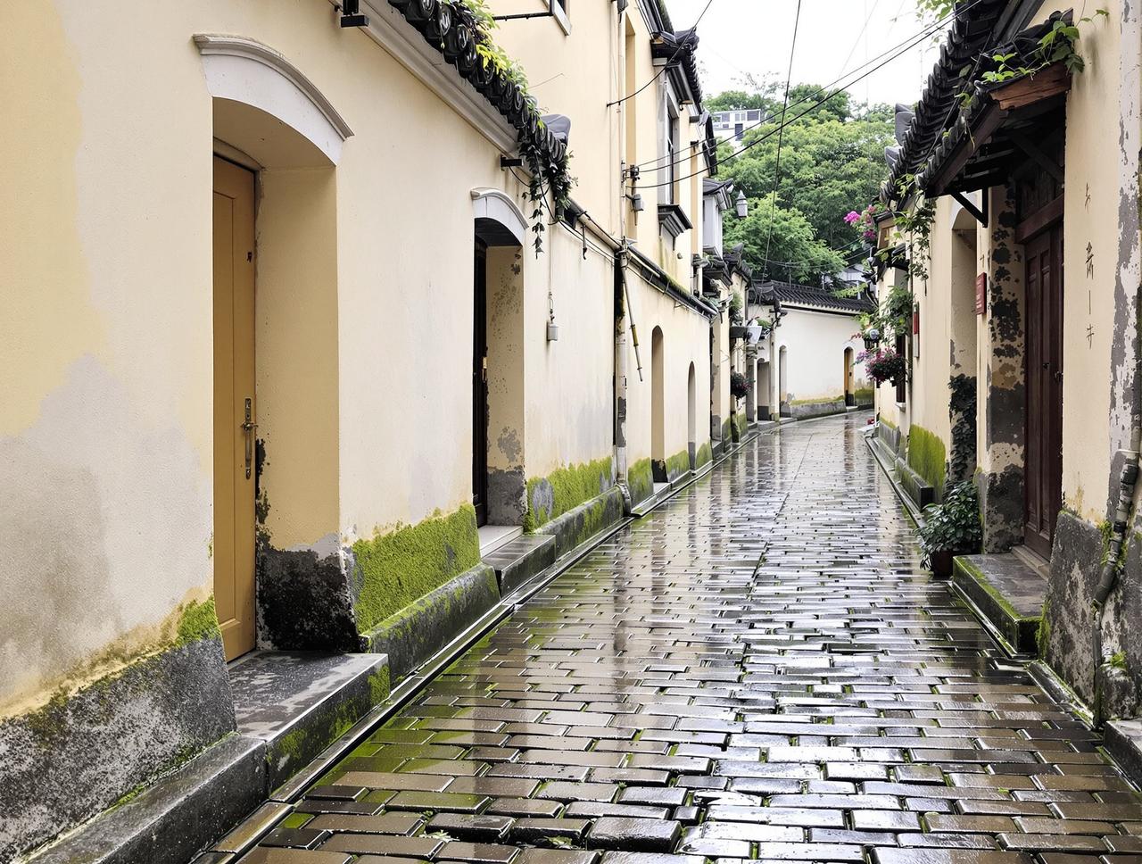 雨巷青石板